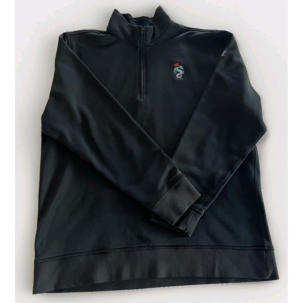 Monterey Peninsula Country Club Under Armour Men's Blac 1/4 Zip Pullover Size L